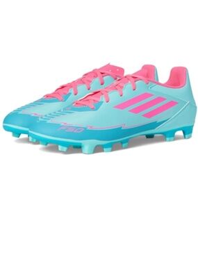 Adidas F50 Club Messi Firm/Multi Ground Sz 9 Cyan Aqua Pink Soccer Cleats IH0929